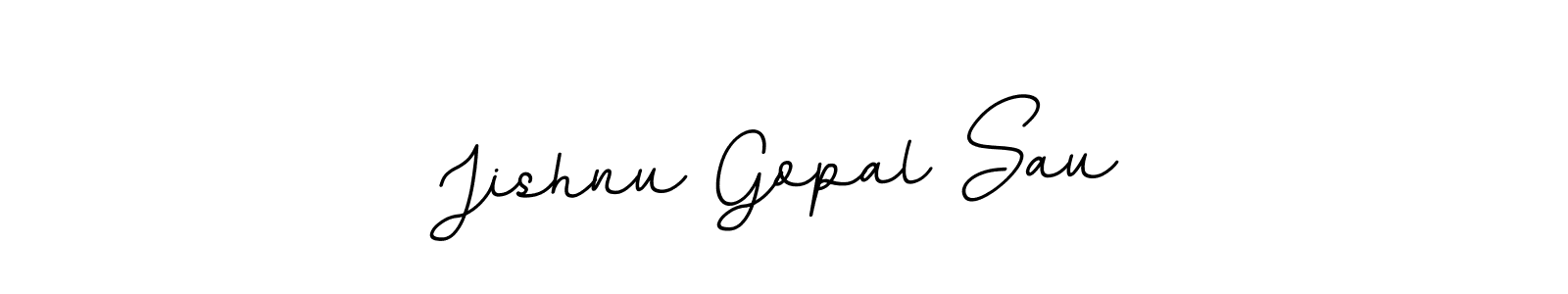 if you are searching for the best signature style for your name Jishnu Gopal Sau. so please give up your signature search. here we have designed multiple signature styles  using BallpointsItalic-DORy9. Jishnu Gopal Sau signature style 11 images and pictures png