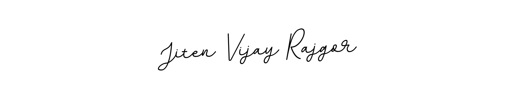 The best way (BallpointsItalic-DORy9) to make a short signature is to pick only two or three words in your name. The name Jiten Vijay Rajgor include a total of six letters. For converting this name. Jiten Vijay Rajgor signature style 11 images and pictures png