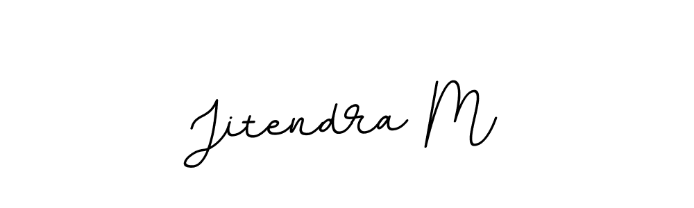 How to make Jitendra M name signature. Use BallpointsItalic-DORy9 style for creating short signs online. This is the latest handwritten sign. Jitendra M signature style 11 images and pictures png