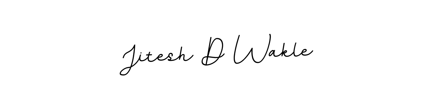Make a beautiful signature design for name Jitesh D Wakle. With this signature (BallpointsItalic-DORy9) style, you can create a handwritten signature for free. Jitesh D Wakle signature style 11 images and pictures png