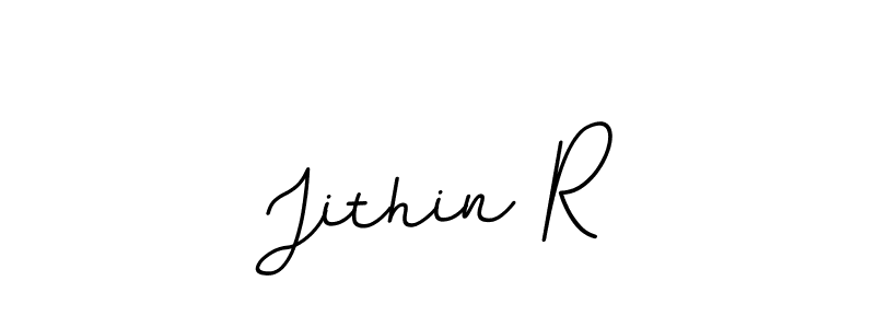 Make a beautiful signature design for name Jithin R. With this signature (BallpointsItalic-DORy9) style, you can create a handwritten signature for free. Jithin R signature style 11 images and pictures png