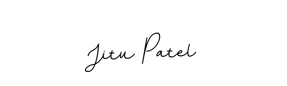 How to make Jitu Patel name signature. Use BallpointsItalic-DORy9 style for creating short signs online. This is the latest handwritten sign. Jitu Patel signature style 11 images and pictures png