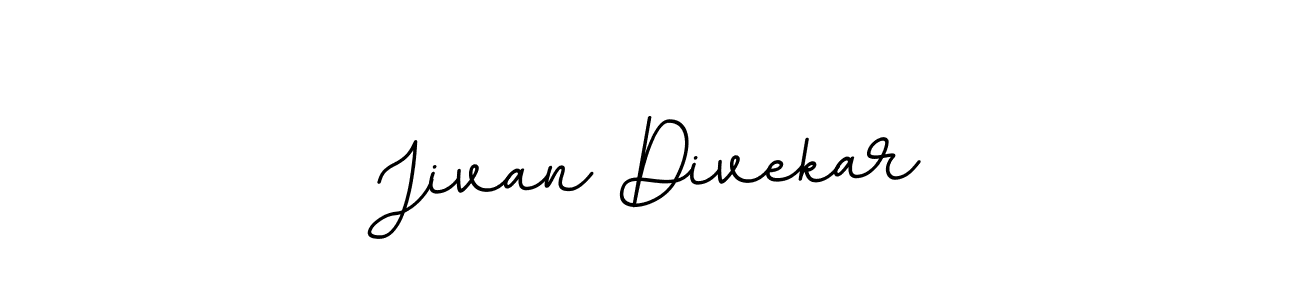 This is the best signature style for the Jivan Divekar name. Also you like these signature font (BallpointsItalic-DORy9). Mix name signature. Jivan Divekar signature style 11 images and pictures png