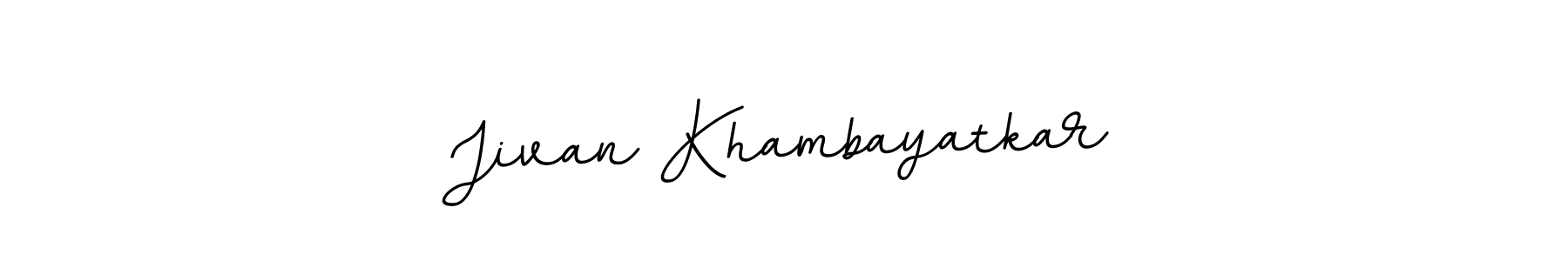 Use a signature maker to create a handwritten signature online. With this signature software, you can design (BallpointsItalic-DORy9) your own signature for name Jivan Khambayatkar. Jivan Khambayatkar signature style 11 images and pictures png