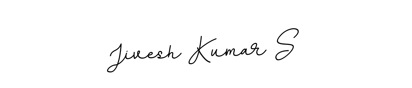 Design your own signature with our free online signature maker. With this signature software, you can create a handwritten (BallpointsItalic-DORy9) signature for name Jivesh Kumar S. Jivesh Kumar S signature style 11 images and pictures png