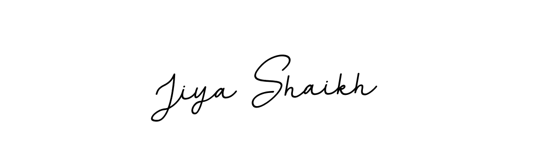Make a beautiful signature design for name Jiya Shaikh. With this signature (BallpointsItalic-DORy9) style, you can create a handwritten signature for free. Jiya Shaikh signature style 11 images and pictures png