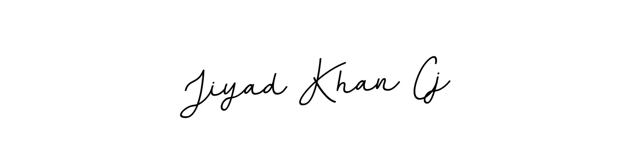 How to make Jiyad Khan Cj name signature. Use BallpointsItalic-DORy9 style for creating short signs online. This is the latest handwritten sign. Jiyad Khan Cj signature style 11 images and pictures png