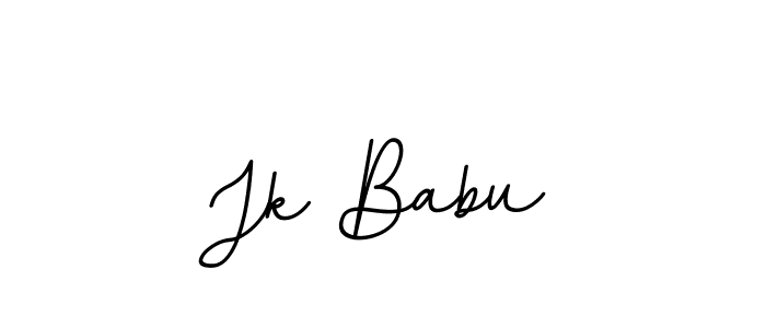 Design your own signature with our free online signature maker. With this signature software, you can create a handwritten (BallpointsItalic-DORy9) signature for name Jk Babu. Jk Babu signature style 11 images and pictures png