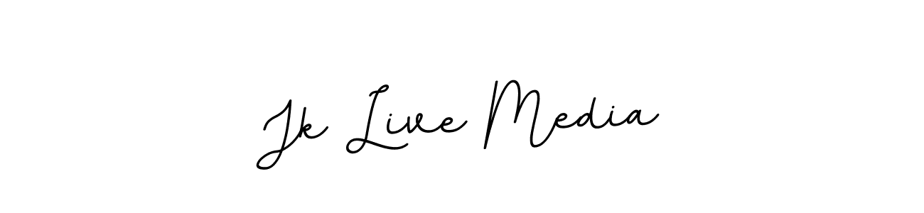 This is the best signature style for the Jk Live Media name. Also you like these signature font (BallpointsItalic-DORy9). Mix name signature. Jk Live Media signature style 11 images and pictures png