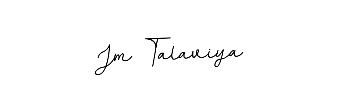 Use a signature maker to create a handwritten signature online. With this signature software, you can design (BallpointsItalic-DORy9) your own signature for name Jm Talaviya. Jm Talaviya signature style 11 images and pictures png