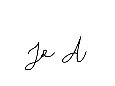 Use a signature maker to create a handwritten signature online. With this signature software, you can design (BallpointsItalic-DORy9) your own signature for name Jo A. Jo A signature style 11 images and pictures png
