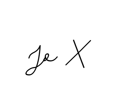 The best way (BallpointsItalic-DORy9) to make a short signature is to pick only two or three words in your name. The name Jo X include a total of six letters. For converting this name. Jo X signature style 11 images and pictures png