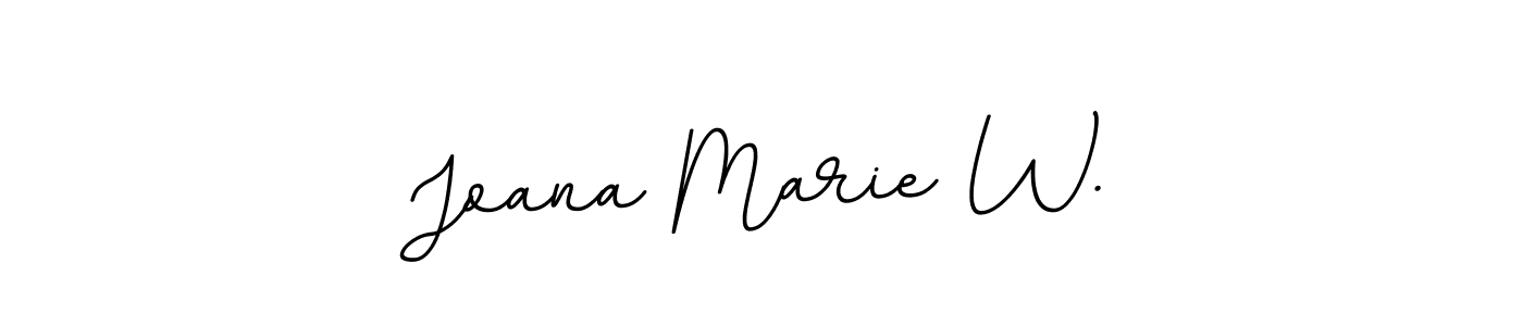 This is the best signature style for the Joana Marie W. name. Also you like these signature font (BallpointsItalic-DORy9). Mix name signature. Joana Marie W. signature style 11 images and pictures png