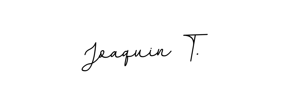 The best way (BallpointsItalic-DORy9) to make a short signature is to pick only two or three words in your name. The name Joaquin T. include a total of six letters. For converting this name. Joaquin T. signature style 11 images and pictures png