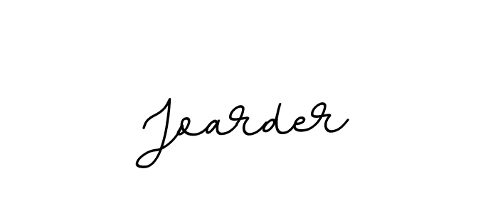 Design your own signature with our free online signature maker. With this signature software, you can create a handwritten (BallpointsItalic-DORy9) signature for name Joarder. Joarder signature style 11 images and pictures png