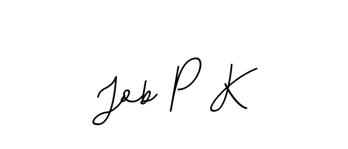 Use a signature maker to create a handwritten signature online. With this signature software, you can design (BallpointsItalic-DORy9) your own signature for name Job P K. Job P K signature style 11 images and pictures png