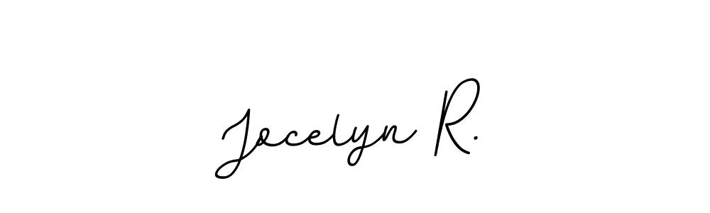 It looks lik you need a new signature style for name Jocelyn R.. Design unique handwritten (BallpointsItalic-DORy9) signature with our free signature maker in just a few clicks. Jocelyn R. signature style 11 images and pictures png