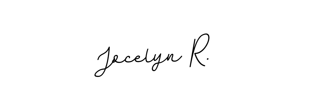 Use a signature maker to create a handwritten signature online. With this signature software, you can design (BallpointsItalic-DORy9) your own signature for name Jocelyn R.. Jocelyn R. signature style 11 images and pictures png