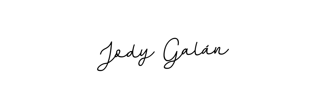 How to make Jody Galán name signature. Use BallpointsItalic-DORy9 style for creating short signs online. This is the latest handwritten sign. Jody Galán signature style 11 images and pictures png