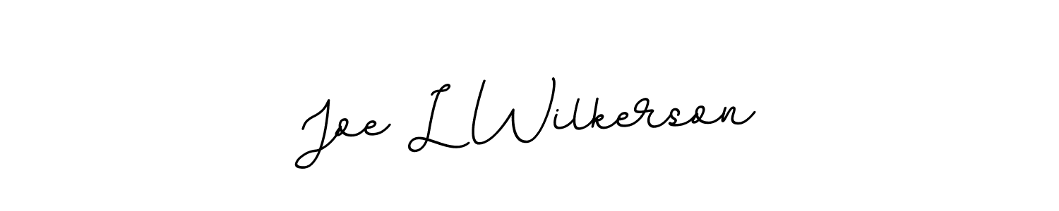 Create a beautiful signature design for name Joe L Wilkerson. With this signature (BallpointsItalic-DORy9) fonts, you can make a handwritten signature for free. Joe L Wilkerson signature style 11 images and pictures png