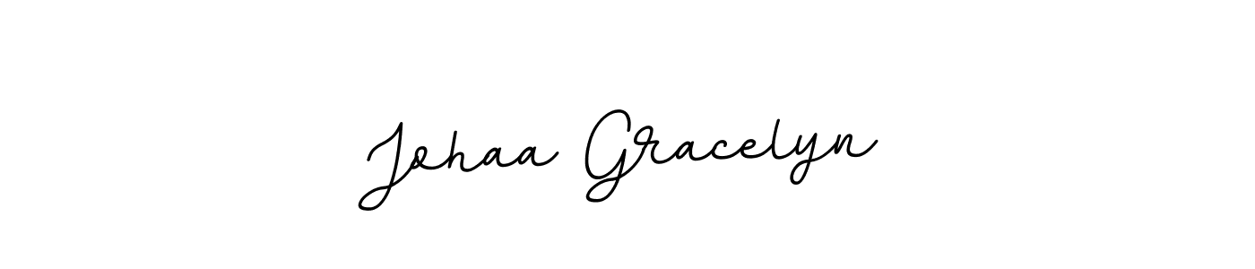 Make a beautiful signature design for name Johaa Gracelyn. With this signature (BallpointsItalic-DORy9) style, you can create a handwritten signature for free. Johaa Gracelyn signature style 11 images and pictures png