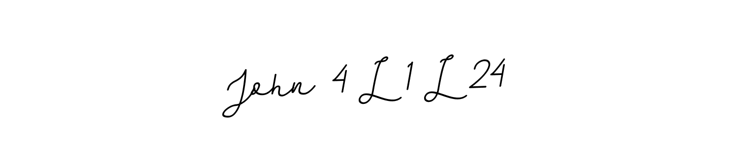 Design your own signature with our free online signature maker. With this signature software, you can create a handwritten (BallpointsItalic-DORy9) signature for name John 4 L 1 L 24. John 4 L 1 L 24 signature style 11 images and pictures png