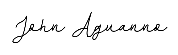 Try this chic John Aguanno handwritten sign style. Using BallpointsItalic-DORy9 font elements, it gives your name a sleek, memorable identity. John Aguanno signature style 11 images and pictures png