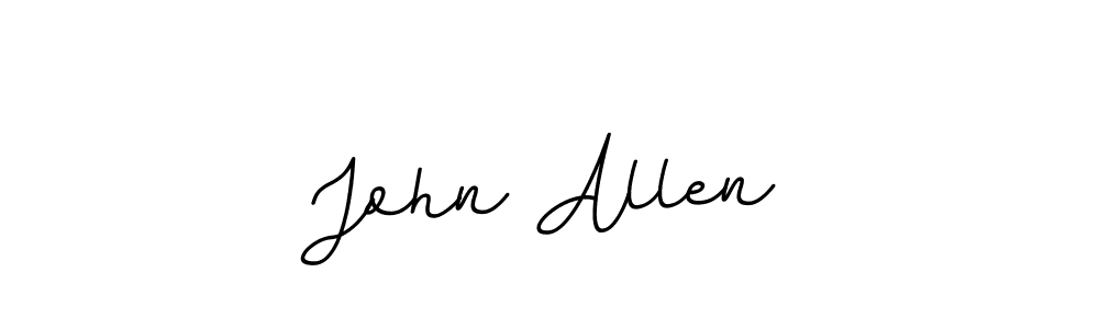 How to make John Allen name signature. Use BallpointsItalic-DORy9 style for creating short signs online. This is the latest handwritten sign. John Allen signature style 11 images and pictures png