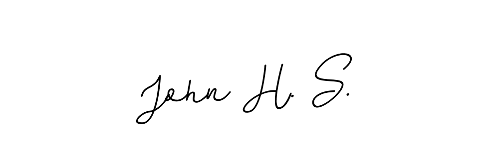 Design your own signature with our free online signature maker. With this signature software, you can create a handwritten (BallpointsItalic-DORy9) signature for name John H. S.. John H. S. signature style 11 images and pictures png