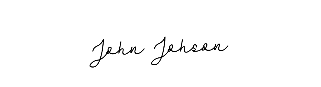 Use a signature maker to create a handwritten signature online. With this signature software, you can design (BallpointsItalic-DORy9) your own signature for name John Johson. John Johson signature style 11 images and pictures png