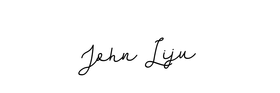 How to make John Liju name signature. Use BallpointsItalic-DORy9 style for creating short signs online. This is the latest handwritten sign. John Liju signature style 11 images and pictures png