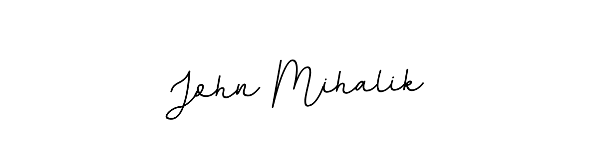 Use a signature maker to create a handwritten signature online. With this signature software, you can design (BallpointsItalic-DORy9) your own signature for name John Mihalik. John Mihalik signature style 11 images and pictures png