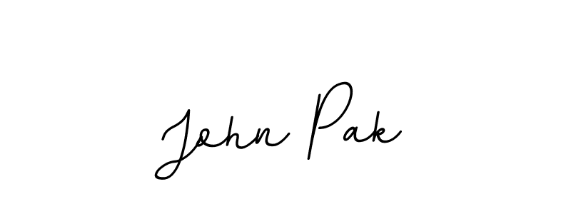 Use a signature maker to create a handwritten signature online. With this signature software, you can design (BallpointsItalic-DORy9) your own signature for name John Pak. John Pak signature style 11 images and pictures png
