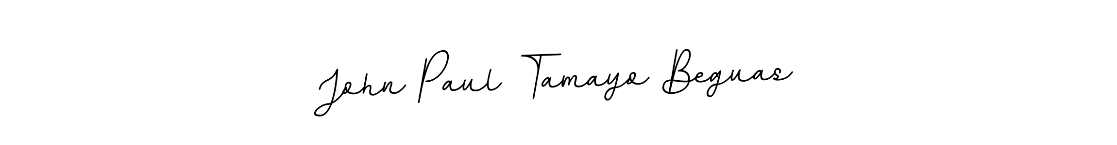 Design your own signature with our free online signature maker. With this signature software, you can create a handwritten (BallpointsItalic-DORy9) signature for name John Paul Tamayo Beguas. John Paul Tamayo Beguas signature style 11 images and pictures png