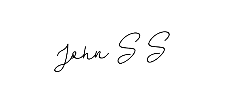 Use a signature maker to create a handwritten signature online. With this signature software, you can design (BallpointsItalic-DORy9) your own signature for name John S S. John S S signature style 11 images and pictures png