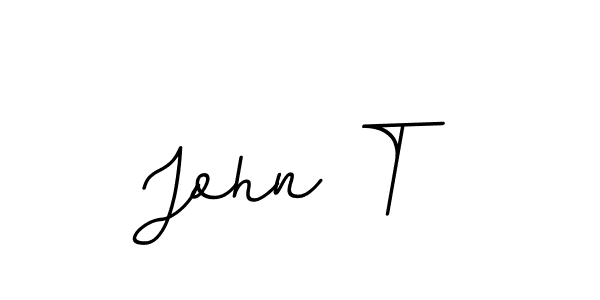 You should practise on your own different ways (BallpointsItalic-DORy9) to write your name (John T) in signature. don't let someone else do it for you. John T signature style 11 images and pictures png