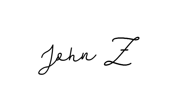 Design your own signature with our free online signature maker. With this signature software, you can create a handwritten (BallpointsItalic-DORy9) signature for name John Z. John Z signature style 11 images and pictures png