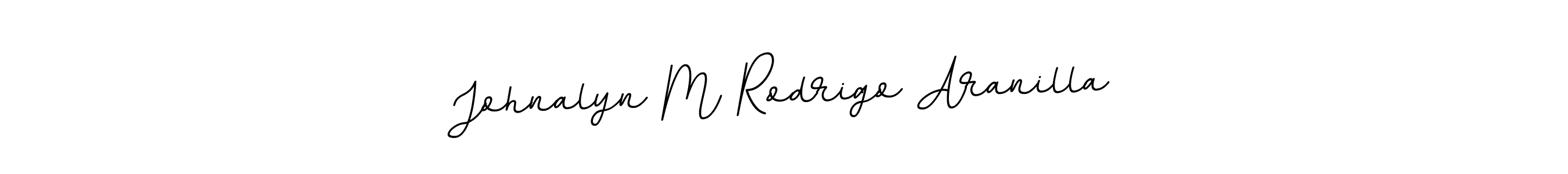 Create a beautiful signature design for name Johnalyn M Rodrigo Aranilla. With this signature (BallpointsItalic-DORy9) fonts, you can make a handwritten signature for free. Johnalyn M Rodrigo Aranilla signature style 11 images and pictures png