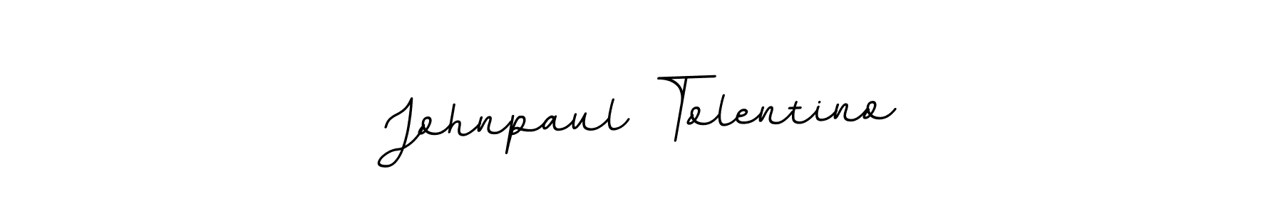 Create a beautiful signature design for name Johnpaul Tolentino. With this signature (BallpointsItalic-DORy9) fonts, you can make a handwritten signature for free. Johnpaul Tolentino signature style 11 images and pictures png