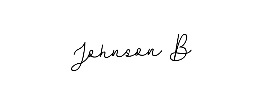 Use a signature maker to create a handwritten signature online. With this signature software, you can design (BallpointsItalic-DORy9) your own signature for name Johnson B. Johnson B signature style 11 images and pictures png