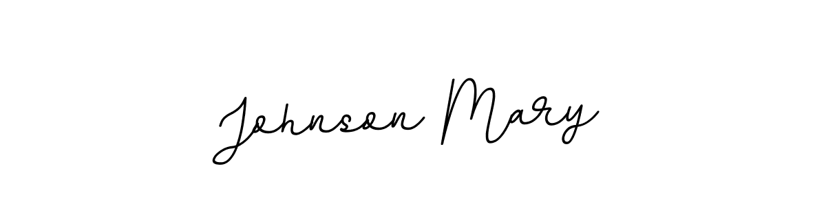 How to make Johnson Mary name signature. Use BallpointsItalic-DORy9 style for creating short signs online. This is the latest handwritten sign. Johnson Mary signature style 11 images and pictures png