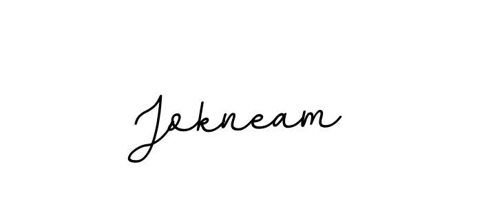Create a beautiful signature design for name Jokneam. With this signature (BallpointsItalic-DORy9) fonts, you can make a handwritten signature for free. Jokneam signature style 11 images and pictures png