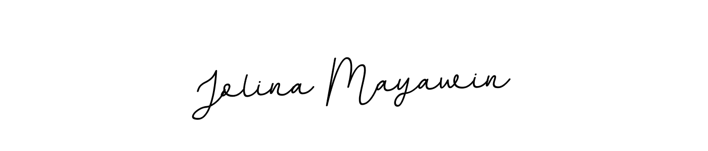 Make a beautiful signature design for name Jolina Mayawin. With this signature (BallpointsItalic-DORy9) style, you can create a handwritten signature for free. Jolina Mayawin signature style 11 images and pictures png