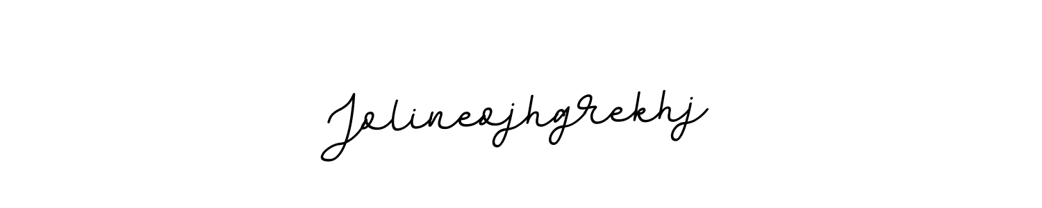 The best way (BallpointsItalic-DORy9) to make a short signature is to pick only two or three words in your name. The name Jolineojhgrekhj include a total of six letters. For converting this name. Jolineojhgrekhj signature style 11 images and pictures png
