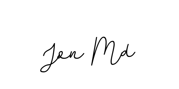 You should practise on your own different ways (BallpointsItalic-DORy9) to write your name (Jon Md) in signature. don't let someone else do it for you. Jon Md signature style 11 images and pictures png