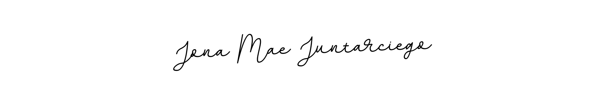 Use a signature maker to create a handwritten signature online. With this signature software, you can design (BallpointsItalic-DORy9) your own signature for name Jona Mae Juntarciego. Jona Mae Juntarciego signature style 11 images and pictures png