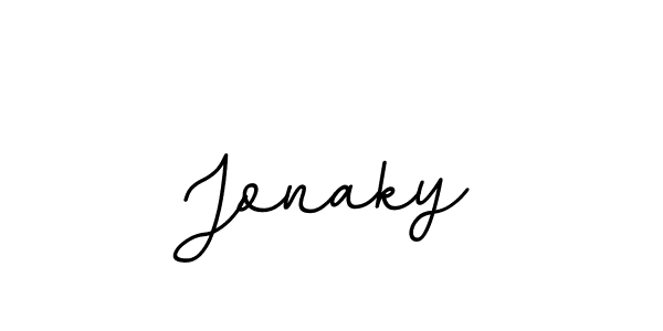 Use a signature maker to create a handwritten signature online. With this signature software, you can design (BallpointsItalic-DORy9) your own signature for name Jonaky. Jonaky signature style 11 images and pictures png