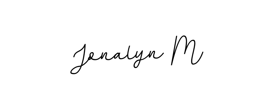 Design your own signature with our free online signature maker. With this signature software, you can create a handwritten (BallpointsItalic-DORy9) signature for name Jonalyn M. Jonalyn M signature style 11 images and pictures png