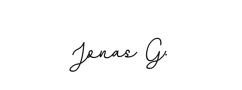 Create a beautiful signature design for name Jonas G.. With this signature (BallpointsItalic-DORy9) fonts, you can make a handwritten signature for free. Jonas G. signature style 11 images and pictures png