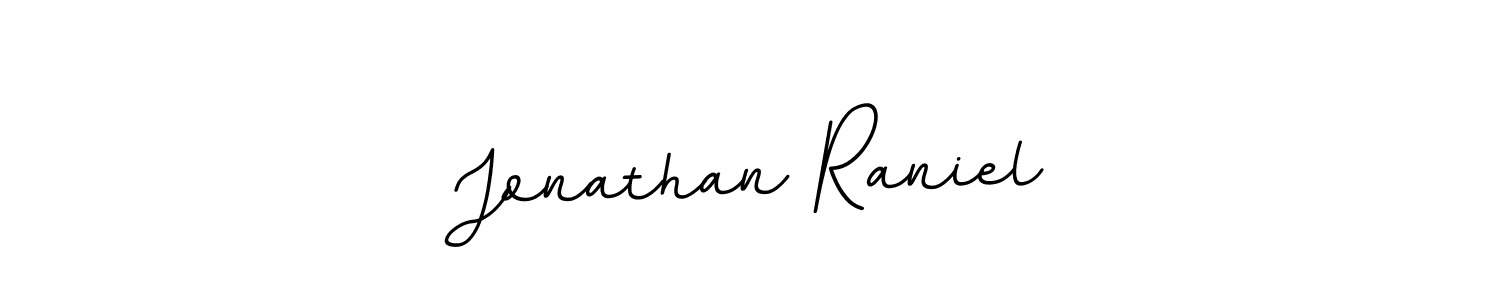 How to make Jonathan Raniel name signature. Use BallpointsItalic-DORy9 style for creating short signs online. This is the latest handwritten sign. Jonathan Raniel signature style 11 images and pictures png